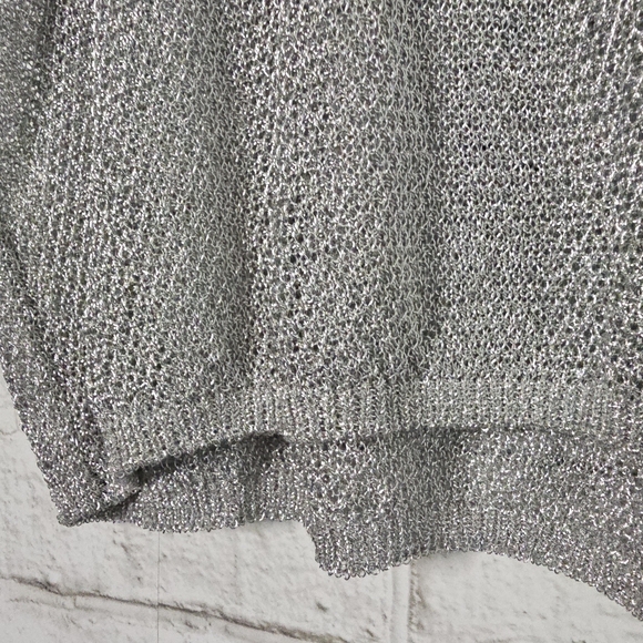 GUILDED INTENT Loose-knit Metallic Dolman Top, XS - Picture 5 of 7